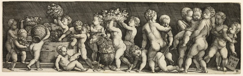 Crianças colhendo uvas