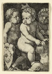 Três Putti com Armadura