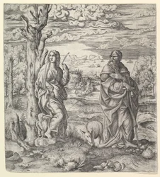 São João e Antônio em uma Paisagem, ca. 1544-45.