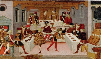 A filha do Sultão da Babilónia num banquete (têmpera sobre madeira)