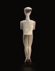 Figura feminina reclinada das Cíclades, símbolo do Mestre de Schuster, Início das Cíclades II, c.2400 aC (mármore)