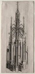 Projeto para uma fonte gótica, c. 1470.