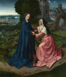 A Visitação da Virgem a Santa Isabel. Painel de um retábulo, ca 1515