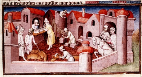 Cena do Livro das Maravilhas de Marco Polo..., início do século XV.