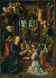 A Adoração do Menino Jesus, c.1500 (óleo sobre painel de carvalho)