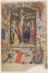 Folha de um livro de horas: a crucificação