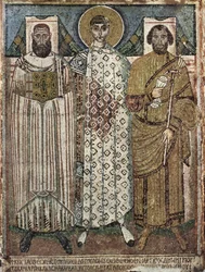 São Demétrio de Thessaloniki com os doadores, século VI-VII