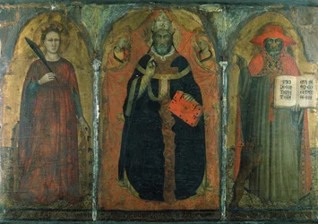 São Gregório Magno com os santos Catarina e Jerónimo (têmpera sobre tela)