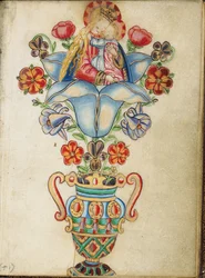 A Virgem e o Menino no cálice de uma flor