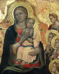 A Virgem e o Menino rodeados por 8 anjos, pormenor (pintura)