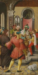 A asa de um retábulo: Cristo diante de Pilatos