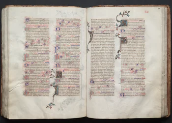 O Missal Gotha: Fol. 110v, Texto, c. 1375.