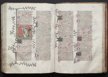 O Missal Gotha: Fol. 124v, O Arcanjo Miguel, c. 1375.