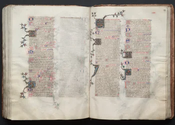 O Missal Gotha: Fol. 128v, Texto, c. 1375.