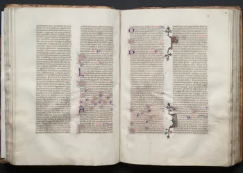 O Missal Gotha: Fol. 50r, Texto, c. 1375.