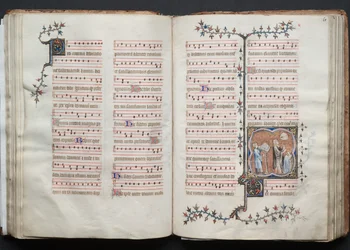 O Missal Gotha: Fol. 60v, Texto, c. 1375.