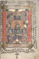 O Missal Gotha: Fol. 64r, Cristo em Majestade, c. 1375.