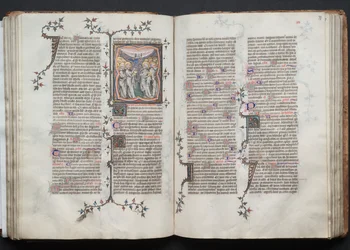 O Missal Gotha: Fol. 76v, A Ascensão, c. 1375.