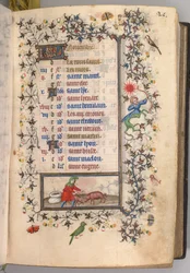 Horas de Carlos Nobre, rei de Navarra 1361-1425: fol. 11 de novembro, c. 1405