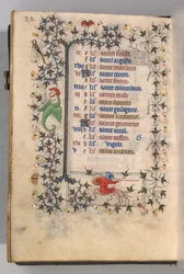 Horas de Carlos Nobre, rei de Navarra 1361-1425: fol. 11v, novembro, c. 1405