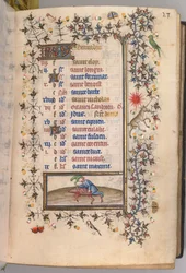 Horas de Carlos Nobre, rei de Navarra 1361-1425: fol. 12 de dezembro, c. 1405