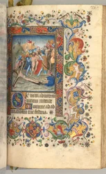 Horas de Carlos Nobre, rei de Navarra 1361-1425: fol. 179r, Cristo pregado na cruz, c. 1