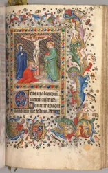 Horas de Carlos Nobre, rei de Navarra 1361-1425: fol. 185r, Crucificação, c. 1405