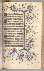 Horas de Carlos Nobre, rei de Navarra 1361-1425: fol. 190r, Texto, c. 1405