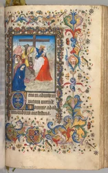Horas de Carlos Nobre, rei de Navarra 1361-1425: fol. 192r, Descida da Cruz, c. 1405