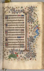 Horas de Carlos Nobre, rei de Navarra 1361-1425: fol. 206r, Texto, c. 1405