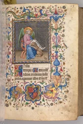 Horas de Carlos Nobre, rei de Navarra 1361-1425: fol. 27r, São Marcos, c. 1405
