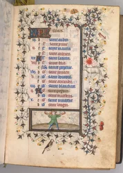 Horas de Carlos, o Nobre, Rei de Navarra 1361-1425: fol. 3r, março, c. 1405.