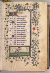Horas de Carlos Nobre, rei de Navarra 1361-1425: fol. 6r, junho, c. 1405