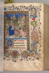Horas de Carlos Nobre, rei de Navarra 1361-1425: fol. 88r, Voo para o Egito Vésperas, c. 1