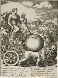 Cibele em sua carruagem