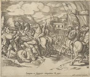 Speculum Romanae Magnificentiae: A Vitória de Scipio [sobre Syphax], século XVI.
