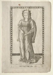 Aritmética do Tarocchi, série C: Liberal Arts,  25, antes de 1467.