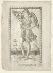 Gênio do tempo do Tarocchi, série B: Princípios e virtudes cósmicas, nº 32, antes de 1467.