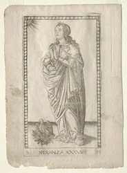 Esperança do Tarocchi, série B: Princípios e Virtudes Cósmicos, nº 39, antes de 1467.