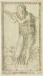 Melpomene, prato dezessete de Apolo e as Musas