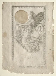 O anjo da nona esfera do Tarocchi, série A ..., antes de 1467.