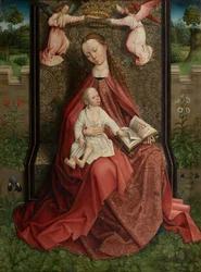 Madonna Crowned by Angels (óleo sobre painel)