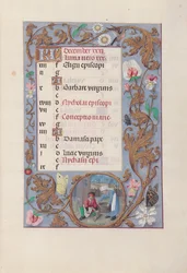 Horas da rainha Isabel, a católica, rainha da Espanha: Fol. 13 de dezembro, c. 1500.