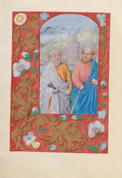 Horas da rainha Isabel, a católica, rainha da Espanha: Fol. 173v, Santos Pedro e Paulo, c. 1500.