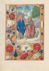 Horas da rainha Isabel, a Católica, rainha de Espanha:  Fol. 175v, Santos Filipe e Tiago