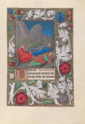Horas da rainha Isabel, a Católica, rainha de Espanha:  Fol. 57r, Agonia no Jardim