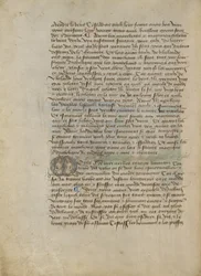 Historiated Initial M: Retrato de busto de um homem e de uma mulher