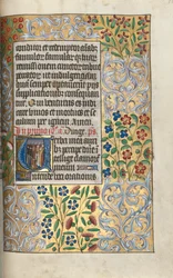 Livro de Horas de Uso de Rouen: fol. 110r, Missa pelos Mortos na Inicial, c. 1470