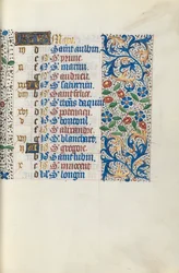 Livro de Horas de Uso de Rouen: fol. 3r, c. 1470