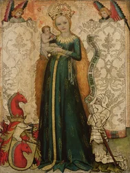 Madonna e criança com espigas de milho, 1440-50